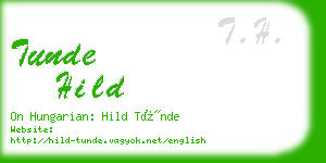 tunde hild business card